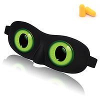 HYCLES Sleep Mask with 3D Angel Eye Labeling & Ear Plugs Ultra Lightweight Eye Mask Polyster Eyeshade Adjustable Strap Blindfold for Men Women and Kids (#5 Bird Eye)