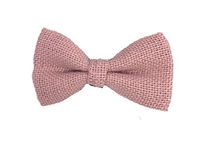 Burlap Bow Ties - Hemp Bowties Mens - (Blush)