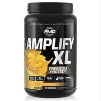 PMD Sports Amplify XL Premium Whey Protein Supplement Hydro Greens Blend - Glutamine and Whey Protein Matrix with Superfood for Muscle, Strength and Recovery - Mango Mania (24 Servings)