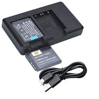 DSTE Replacement for 2X NP-BD1 Battery + Rapid Dual Battery Charger with Micro USB Cable Compatible Sony Cyber-Shot DSC-G3 DSC-T2 T70 T75 T77 T90 T200 T300 T900 TX1 Camera as NPBD1 NP-FD1