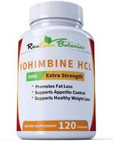 Raesun Botanics Yohimbine HCL Bark Extract Extra Strength Supplement 5mg x 120ct Capsules Premium Fat Burner, Weight Loss, Appetite Control, Male Support, Energy, and More