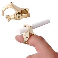 Ergonomic Design Portable Zinc Alloy Cigarette Holder Metal Ring, Adjustable Size, Helps to Avoid Scalding Yourself When Smoking Suitable for Driving
