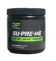 RichFit SU-PRE-ME Pre-Workout with Beta-Alanine, Creatine, and Caffeine for Endless Energy, 30 Servings Flavor: Blue Ice