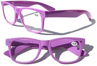 2 or 4 Pairs Deluxe Reading Glasses - Comfortable Stylish Simple Readers Rx Magnification (2 Purple, 2.00)