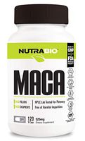 NutraBio Gelatinized Maca – Herbal Supplement (525mg, 120 Vegetable Capsules)