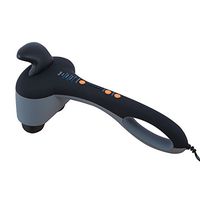 Osaki OS-606K Dual Head Percussion Handheld Massager, Black/Grey, Rolling Massage Stick,Percussion Massage, Easy to Reach Loop Handle, Three Programmed Mode (Relax, Energize, Stimulate)