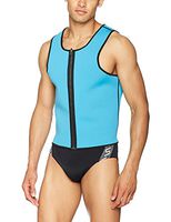 EUBUY Reversible Neoprene Vest Shirt with Zipper Hot Sweat Shirt Body Shapers Sports Tank Top Waist Slim Girdle Corset Weight Loss for Men M