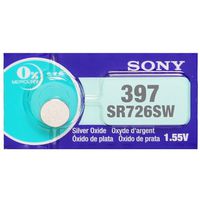 Sony 397 (SR726SW) 1.55V Silver Oxide 0% Hg Mercury Free Watch Battery (8 Batteries)