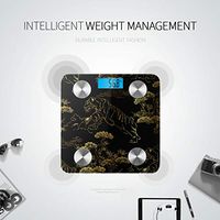 LYAOE Bluetooth Body Fat Scale Japanese Chinese Design Pattern Smart Wireless Scale with LCD Display Measuring Body Weight Bmi and Health Digital Scale