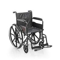 DUKAL WCFF1801P Tech-Med Duro-Trac Wheelchair, Perm Full Arm, Fixed Footrest, 250 lb. Weight Capacity, 18" Height