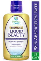 Liquid Beauty | Maximum Strength Hair, Skin & Nails Vitamin | 12,500mcg Biotin, Collagen, Bamboo, DHT Blocker & More| Fast Hair Growth, Less Hair Loss + Healthier Skin & Nails- 98% Absorption, 32 Serv