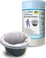 SaniCare Medical Grade Commode Liners - Pack of 50 Thick Disposable Commode Liners - Fits All Standard Bedside Commodes - Eliminates Odors - No Leaks - Never Clean A Commode Again