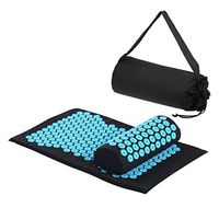 Acupressure Mat and Pillow Set Anself Full Body Massager Yoga Mat Spike Acupuncture Pad Cushion for Trigger Point Therapy Stress Relief and Muscle Relaxation