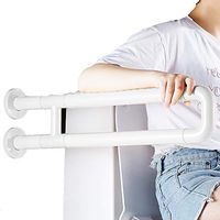 XIHAA Toilet Support Medical Safety Toilet Grab Bar,Grab Rail Wall Mount Toilet Handrails Disabled Shower Safety Bars Bathtub Grab Bar for Elderly,White