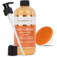 Hot Cream Massage Gel with- Cellulite Massager Large 16.9 oz:: Anti- Cellulite, Skin Tightening, Toning & Muscle and Joint Pain Relief Jelly 100% Natural, 87% Organic, Cruelty Free