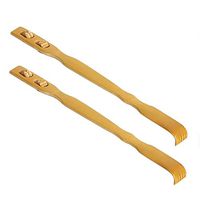 Sunnyhill Pack of 2 Bamboo Back Scratcher and Rack Body Massage Beige 18"
