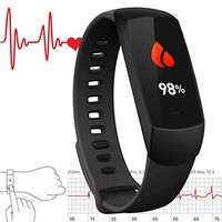 Wearable Oxygen Monitor,Fitness Activity Tracker Watch Waterproof Blood Oxygen Saturation Monitor with Vibration Alarm,HRV Heart Rate Monitor Pedometer Step Counter with APP