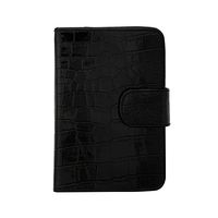 Danielle Creations Large Crocodile Texture Pill Organizer Book, Black