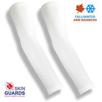 Skin Guards"AG Series" Thermal Arm Warmers Skin Protection Full Arm Sleeves + Protects Aging or Thin Skin + UV Protection - Unisex + Made in USA - Sold in Pairs (White, Medium/Large)