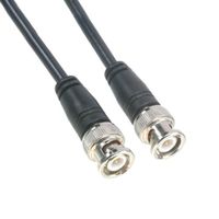 Amphenol CO-058BNCX200-150 Black RG58 Coaxial Cable, 50 Ohm, BNC Male to BNC Male, 150'