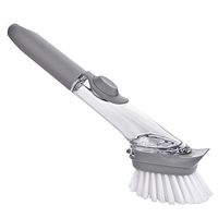 Kitchen Dish Brush Scrub Brushes with Soap Dispenser,Automatically Add Liquid