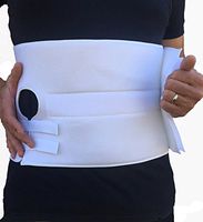 Alpha Medical Stoma Support Ostomy Hernia Belt for Colostomy Bag Abdominal Binder with Stoma Opening. L0625 (Small Length ; 6" High)