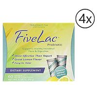 Fivelac Probiotic Bonus More Effective Then yougrt with Great Lemon flaver That is Easy to take Pack 4