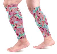 LEVEIS Watermelon Calf Compression Sleeves 1 Pair, Leg Performance Support for Shin Splint Calf Pain Relief Men & Women Guards Sleeves for Running Cycling