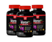 Bone and Joint Health Supplements for Men - Boron Triple Complex - Testosterone Booster All Natural - 3 Bottles 600 Capsules