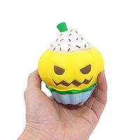 AGUIguo Squishy Pumpkin Ice Cream Toy Slow Rising Stress Relief Toy Super Soft Squeeze Kawaii Cute Toys for Boys Girls (Yellow)