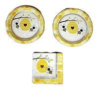 Bumblebee Shower Party Bundle 9" Plates (16) Napkins (16)