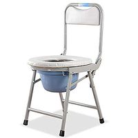 WDDMFR Bathroom Chair with Folding backrest Portable Mobile Chair Toilet seat for People Suitable for bathrooms, Balconies, bedrooms, Nursing Homes