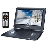 Milanix 17.4" Portable DVD Player with 15.4" Large Swivel Angle Adjustable Display Screen, CD Player, USB/SD Card Memory Readers, and Built-in Rechargeable Battery with Remote Control
