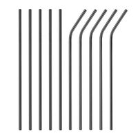 40 Pack Stainless Steel Metal Straws Reusable, 10.5 Inch Drinking Straws For 20oz Tumblers Yeti - 6mm Diameter (40pc 10.5inch black)