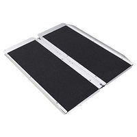 HSRG Folding Wheelchair Ramp, Non-Skid Portable Aluminum Mobility Scooter Ramp, for Wheelchairs, Scooters, and Power Chairs,120X76cm