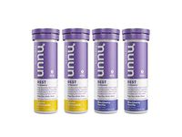Nuun Rest: Relaxation & Rest Aid Drink Tablets, Lemon Chamomile and Blackberry Vanilla Mixed Pack, Muscle Relaxer, Stress Relief, Sleep & Recovery Supplement, Box of 4 Tubes (40 servings)