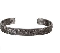 Antique Silver Phoenix and Dragon Magnetic Bracelet