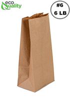 EcoQuality 1000 Brown Kraft Paper Bag (6 lb) Small - Paper Lunch Bags, Small Snacks, Gift Bags, Grocery, Merchandise, Party Bags (11 x 6 x 3.5") (6 Pound Capacity)