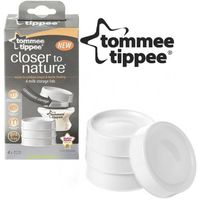 Tommee Tippee Closer to Nature Baby Bottle Milk Storage Lids (4 Pack) 0m+ New
