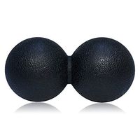 Double Lacrosse Massage Ball & Mobility Ball for Physical Therapy - Deep Tissue Massage Tool for Myofascial Release, Muscle Relaxer, Acupoint Massage (BLACK)