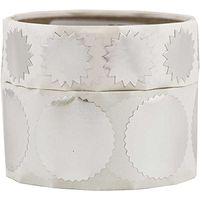 JAM PAPER Circle Label Wafer Seals with Serrated Edges Combo Pack- Small (3/4 Inch) & Large (1.5 Inch) - Silver - 200 Round Labels/Pack