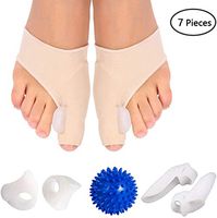 Bunion Corrector and Bunion Care Kit for Tailors Bunion, Hallux Valgus, Big Toe Joint, Hammer Toe, Toe Separators Spacers Straighteners Splint with Foot Massage Ball