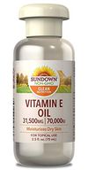 Sundown Vitamin E Oil 70,000 IU, 2.5 Fl Oz, (Pack of 3) (Packaging May Vary)
