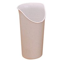 Maddak Ableware 8 Oz Sandstone Polypropylene Nosey Cup - 3 1/8"Dia x 5 1/5"H