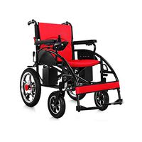 ZQZ Electric Wheelchair, Folding Lightweight Smart Disabled Elderly Four-Wheel Care Wheelchair, Load 150kg, EABS Brake System (#) (Color : Lead-Acid Batteries 12A)