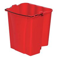 Rubbermaid 18 qt Red Plastic Dirty Water Bucket for 35 qt WaveBrake Mop Bucket