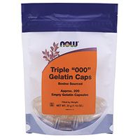 Now Foods Triple "000" Gelatin Caps, Approximately 200 Capsules