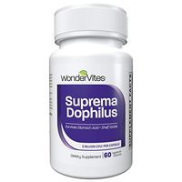 WonderVites Probiotic Supplement Suprema Dophilus, 8 High Potency Strains, Prebiotic & Probiotic for Women & Men, Stomach Acid Resistant, Shelf Stable, Gluten Free, Acidophilus Probiotic, 60 Capsules