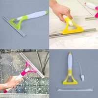 Kindes 1PC Multifunction Window Mirror Bottle Glass Wipe Brushes With Spray