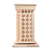 Solid Wooden Rotating Essential Oil Bottle Holder，104 Bottles Table Diffuser Holder Display Stand